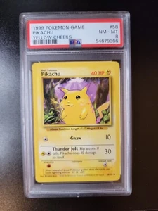 Pikachu Base gelbe Wangen PSA 8 Pokemon WoTC - Bild 1 von 2