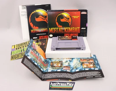 Mortal Kombat Competition Edition Super Nintendo SNES CIB Complete W/ Posters - Image 1 of 4