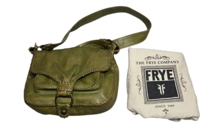 Bolso Bandolera/Hombro de Cuero Trenzado Verde Frye | Precioso Bolso Raro Foto 1 de 4