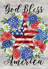 Flaga amerykańska God Bless America Star Hortensja Daisy Flower Garden Flag 18 "x12"