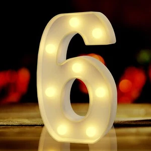 Marquee Numbers 6 Number Blocks Birthday Decorations for Men Led Letter Light... - Picture 1 of 7
