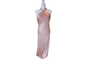 Galvan London Rose Gold Silk Gown Size 10 - Picture 1 of 4