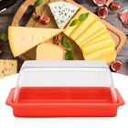 (Square Red)Butter Cutter Butter Storage Box Lifting Ears Plastic Lightweight