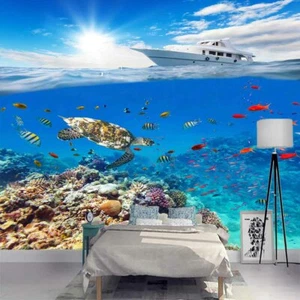 Spot Meat Sea Turtle 3D Full Wall Mural Photo Wallpaper Printing Home Kids Decor - Picture 1 of 9