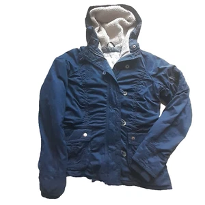 Fat Face Damengröße 10 marineblaue Duffle-Jacke mit Kapuze - Bild 1 von 8