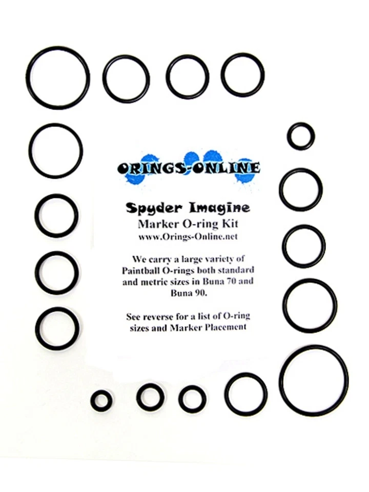 Spyder Imagine Paintball Marker O-ring Oring Kit x 4 rebuilds / kits