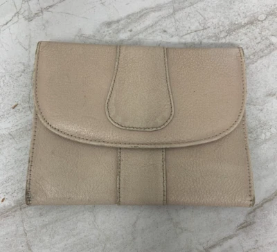 Винтажный белый кожаный бумажник для карт Bond Street - Изображение 1 из 4