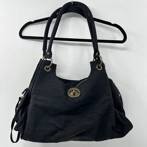 Baggallini Valencia large nylon tote shoulder duffle bag studded black - Picture 1 of 9