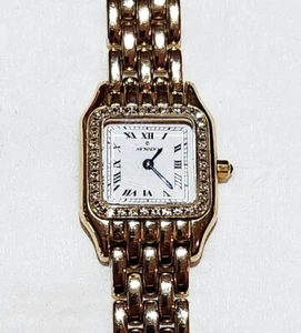 C1953 Movado Aviso Ladies Wristwatch Watch 14K Gold Band & Case w/Diamond Bezel - Picture 1 of 20