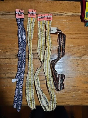 Vintage Quik Braid Zipper 18” & 20” 1970’s Lot Of 5 Hippie Retro Floral New - Image 1 of 4