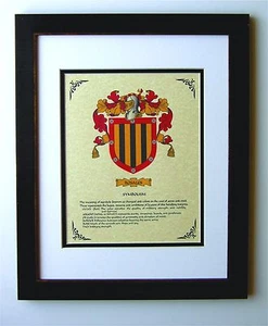 HERALDIK WAPPEN ~ ROSALES FAMILIENWAPPEN ~ GERAHMT - Bild 1 von 2