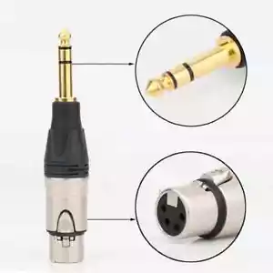 HiFi NEUTRIK 6,35 mm 1/4" maschio a 4 pin XLR femmina adattatore cuffie bilanciate TRS - Foto 1 di 10