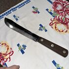 Vintage Cutco No. 32 Butcher Knife 8” Blade Full Tang Brown Handle