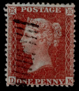 GB QV SG29, 1d red-brown LC14, FINE USED. Cat £28. Plate 42 DK - Picture 1 of 1