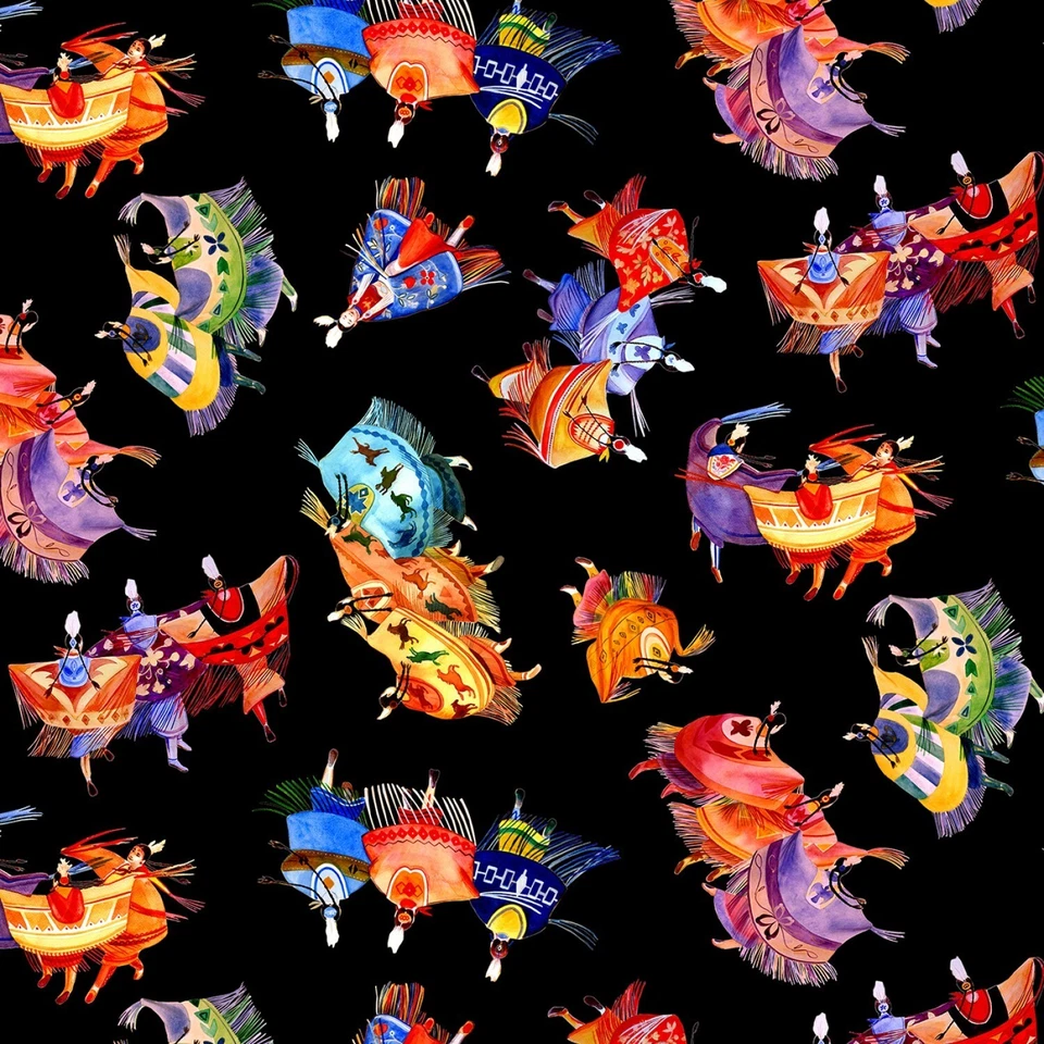 Chal Bailarines Lanzado en Negro BT Yarda x 43 pulgadas Tela Elizabeths Studio Foto 1 de 1