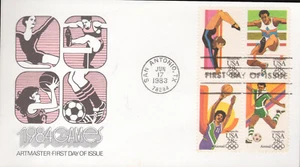 FDC 1983 - Scott# C101-04 - Juegos Olímpicos de Verano - Bloque de 4 - Artmaster - Imagen 1 de 1