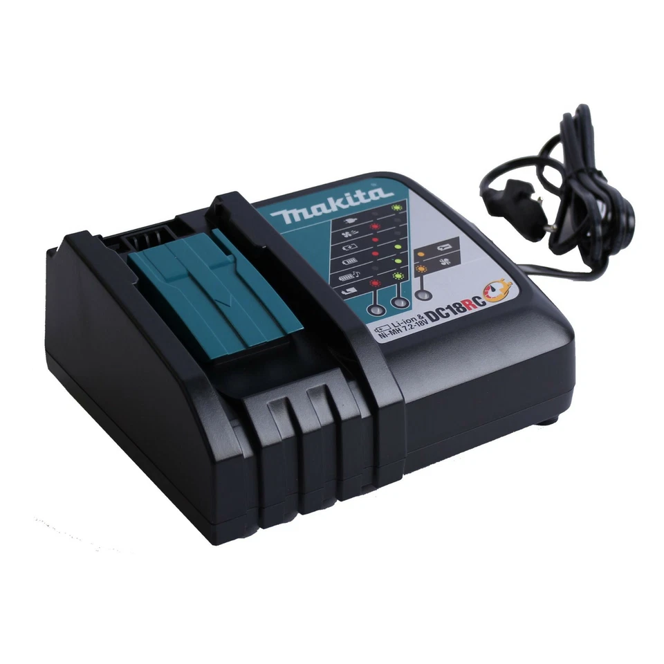 MAKITA DC18RC CARICABATTERIE LXT rapido litio 14,4V 18V ORIGINALE 240V 195584-2