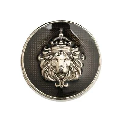 5pcs Royal Lion Head Metal Button, Vintage Style Brass Button for Jacket, Sewing - Image 1 of 3