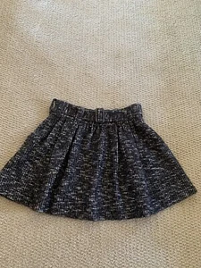 Authentic BURBERRY Girls 8 Black and White Cotton Blend Tweed Skirt - Picture 1 of 10