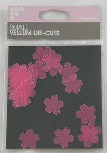 FRANCHEVILLE VELLU DIE CUTS FLOWERS PEDALS PINK 15 X 16MM SMALL 25 PIECES 1 PACK - Picture 1 of 1