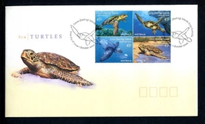 2002 Cocos Islands Sea Turtles FDC - Picture 1 of 1