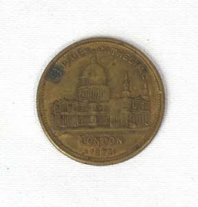Vintage St. Paul's Cathedral London 1872 Edward Prince of Wales Coin Token - Picture 1 of 2