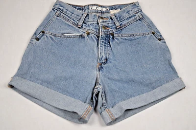 Pantalones Cortos Jean De Colección Zena Años 80 Azul Claro Lavado Cintura Alta Estilo Corte Talla S/M Foto 1 de 4