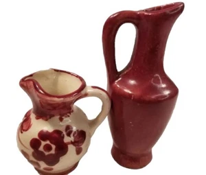 Miniature Vases Handpainted Japan Set Of 2 - Picture 1 of 10