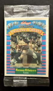 1991 Kellogg's Corn Flakes Baseball Greats Harmon Killebrew #6 versiegelt Zwillinge HOF - Bild 1 von 3