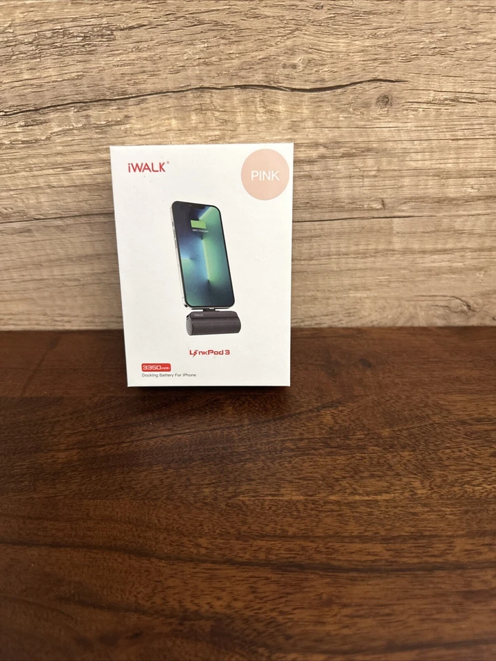 iWALK Link Me Plus 3350mah Portable Battery With Lighting Output for iPhone Pink