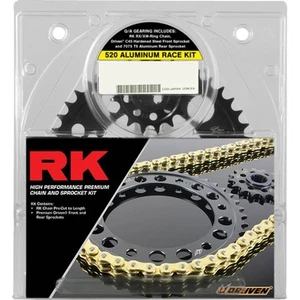 RK 2068-078DGX Aluminum Race Chain and Sprocket Kit - Gold - Picture 1 of 1