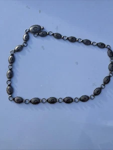 Cinturón Concho Estilo Navajo 34" Tono Plata Sanford De Colección Años 1920 A 1950 - Imagen 1 de 5