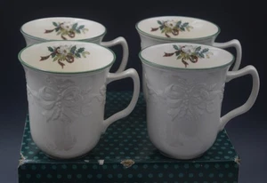 MIKASA HOLIDAY SEASON SET OF 4 MUGS NEW IN BOX - Picture 1 of 4