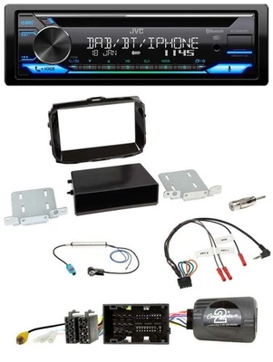 JVC Bluetooth Lenkrad USB DAB CD Autoradio für Alfa Giulietta 13-21 piano-schwar - Bild 1 von 4