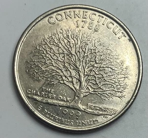 1999 "D"*Connecticut**Quarter**High Grade**Clear Mint Tree Error**(Rare) - Picture 1 of 2