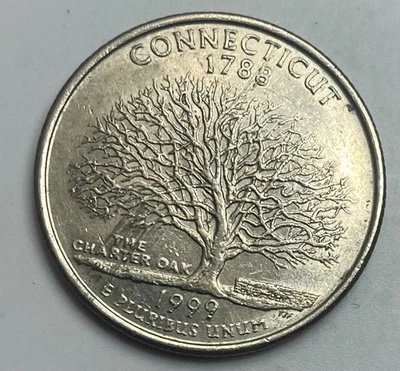 1999 "D"*Connecticut**Quarter**High Grade**Clear Mint Tree Error**(Rare) - Image 1 of 2