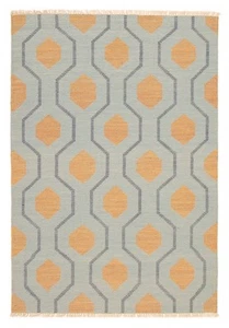 Vintage Hand Woven Carpet 5'3" x 7'10" Traditional Wool Kilim Rug - Picture 1 of 9