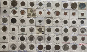 Riesige Münzsammlung antike amerikanische und ausländische Münzen Steuer/Tarif Token Lot #13 - Bild 1 von 24
