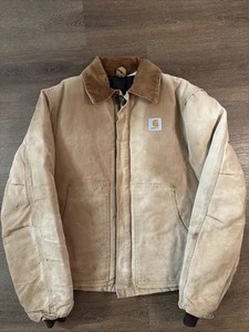 Vintage Carhartt J22 BRN Size Large Distressed Faded Workwear Jacket - Bild 1 von 9