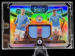 Haaland & Alvarez Man City Silver Duel Patch Panini Select 2024  - Bild 1 von 3