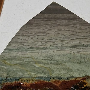 Misty Mountain jasper slab, BIG, beautiful pink, green & tan color. 7.8 OZ. - Picture 1 of 15