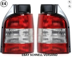 2x HECKLEUCHTE RÜCKLEUCHTE RÜCKLICHT VW TRANSPORTER T5  BUS 03-15 L+R  E-mark - Bild 1 von 10