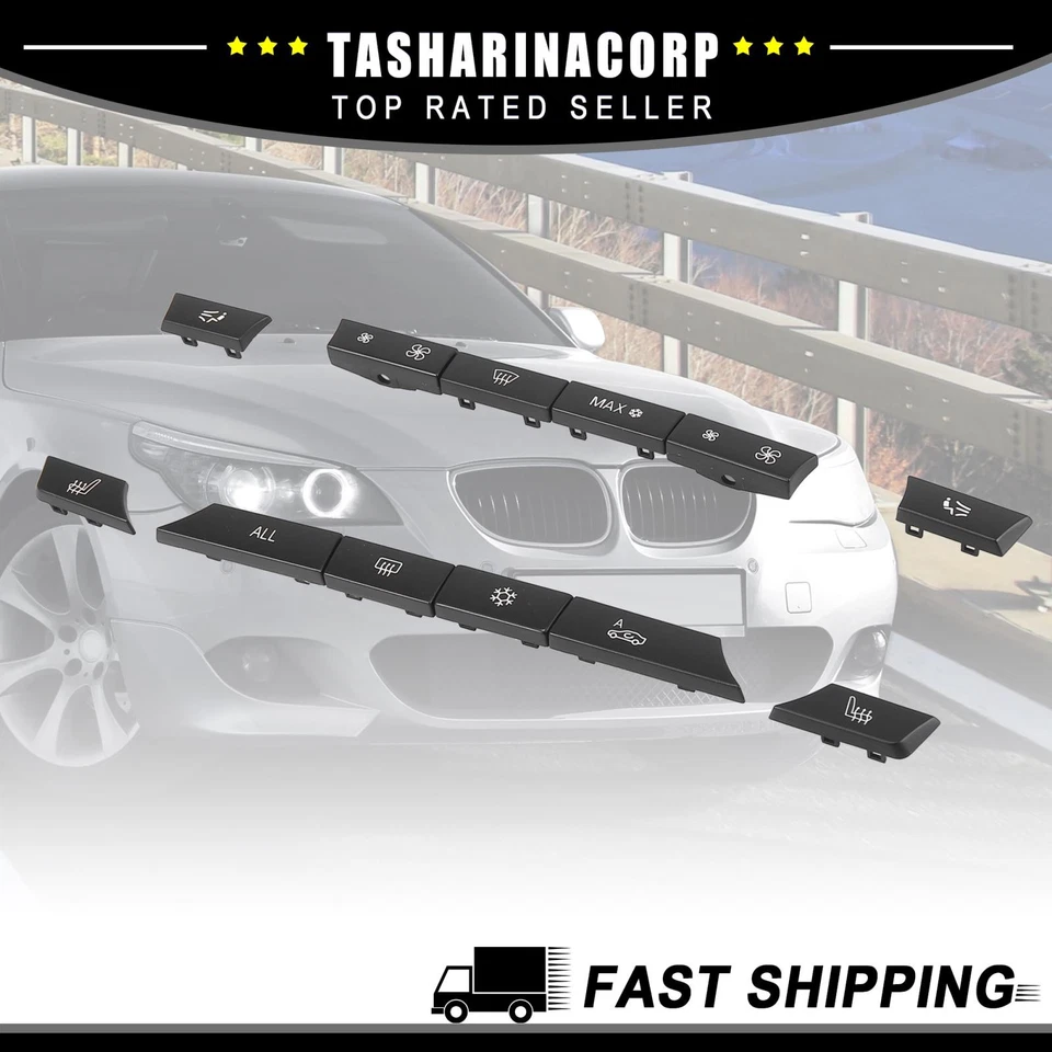 1/lote Tapas Botones Aire Acondicionado Tapas Llaveros aptas para BMW 530i 2009-2010 2012-2013 Foto 1 de 4