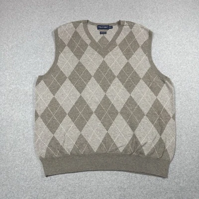 Мужской свитер-жилет Polo Golf Ralph Lauren очень большой из кашемировой смеси с бриллиантами - Изображение 1 из 4