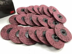 22 Discs - 3M 07486 Scotch-Brite Roloc Surface Prep Disc, Medium Grit, 3" - Picture 1 of 4