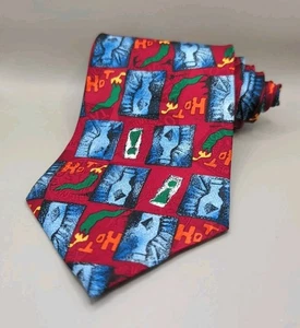 Tabasco Bottle Logo Hit Chilies Red Mens Tie 100% Silk Made In USA Necktie Fun - Picture 1 of 3