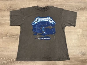 Metallica Ride The Lightning Mens Graphic T-Shirt, Blue/Gray, Medium - Picture 1 of 5