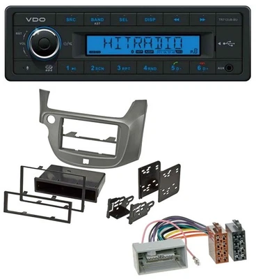 VDO Bluetooth AUX USB MP3 Autoradio für Honda Jazz (ab 2009) - silber - Bild 1 von 4