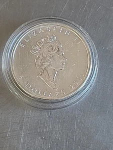 2001 Canada 1 oz. 9999 Fine Silver Maple Leaf $5 Dollar Coin in Capsule - Picture 1 of 8