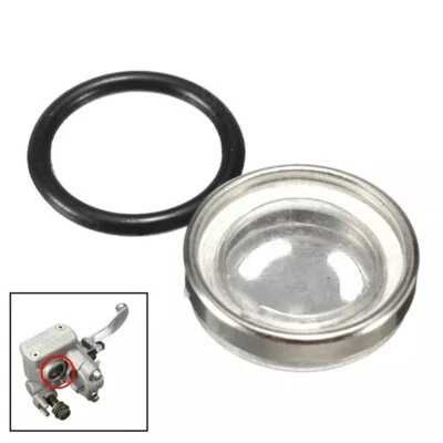 2pcs Motorcycle Brake Master Cylinder Reservoir Sight Glass Len Gasket Parts - Image 1 of 4